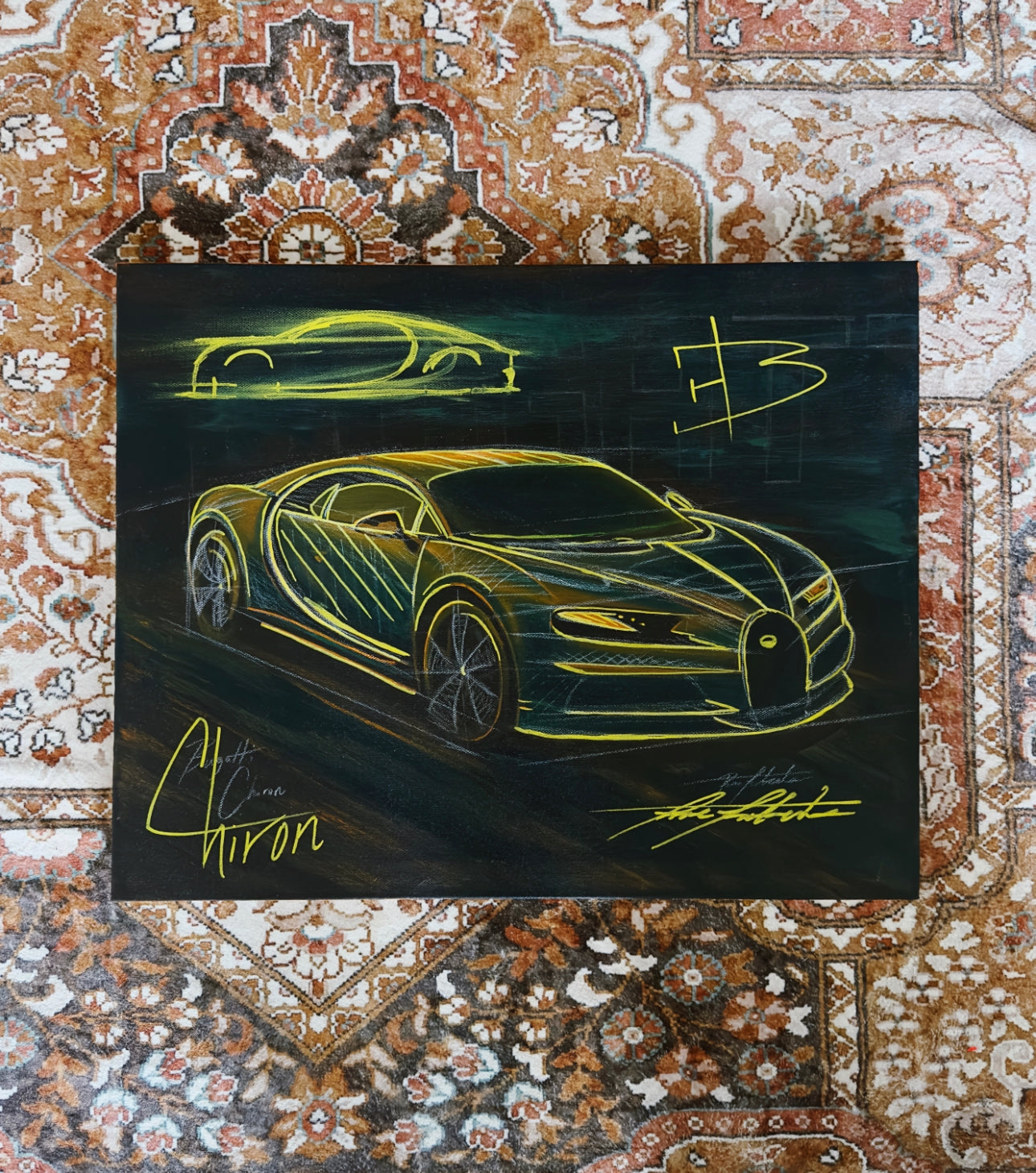 16x20” “DECONSTRUCTED” Bugatti Experimental Painting