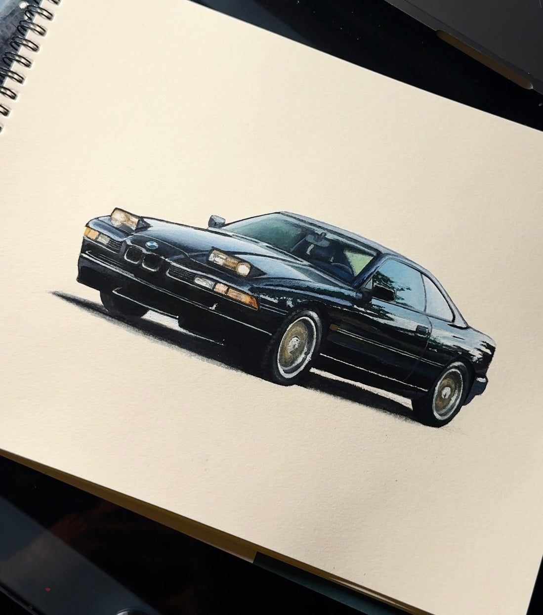 E31 840ci Original 9x12” Gouache Painting