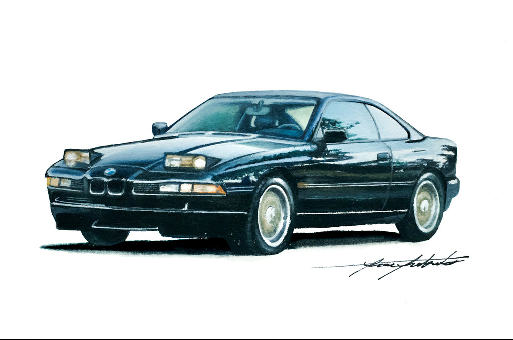 E31 840ci Original 9x12” Gouache Painting