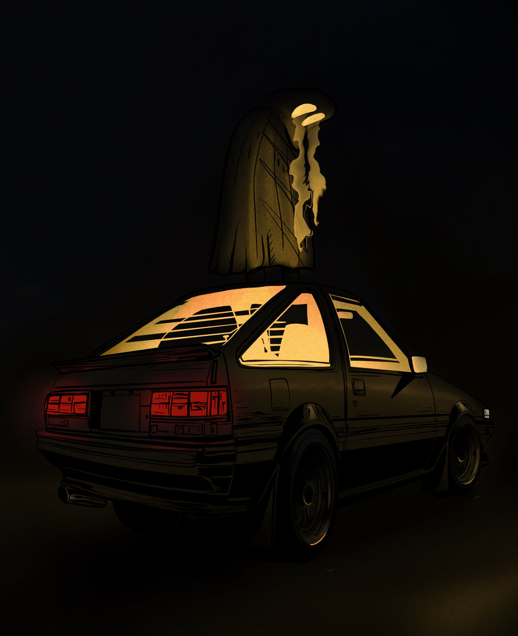 "GHOST AE86" 11x14" Giclée Print